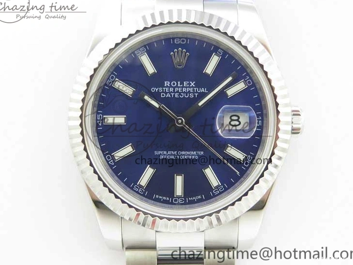 1229 DateJust 126334 SS Noob 1:1 904L Best Edition Blue Dial Stick Markers on Oyster Bracelet A Youthful 3169